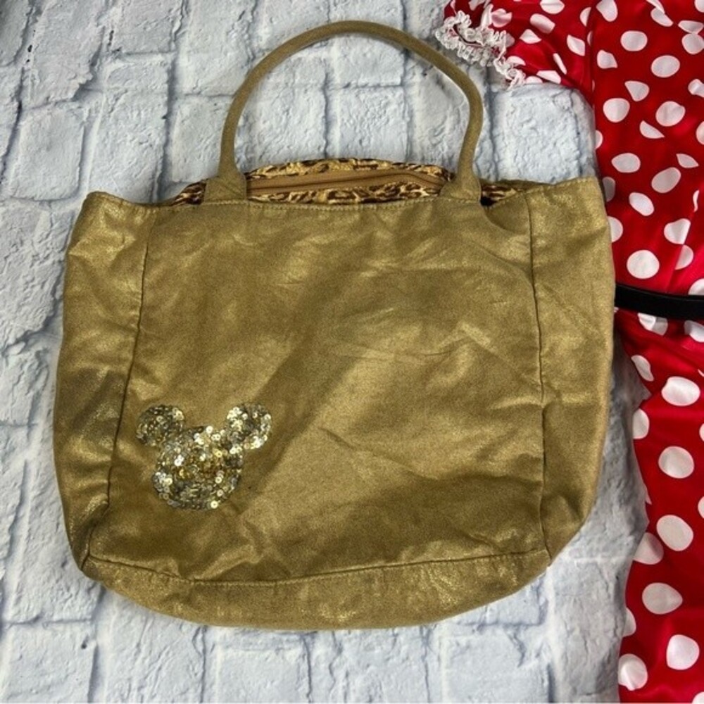 Disneyland 50th gold purse and Minnie Mouse ears